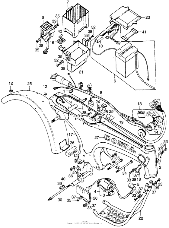 Frame + wire harness