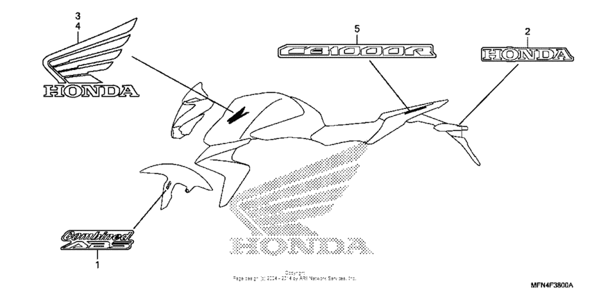 CB1000R Наклейки 1