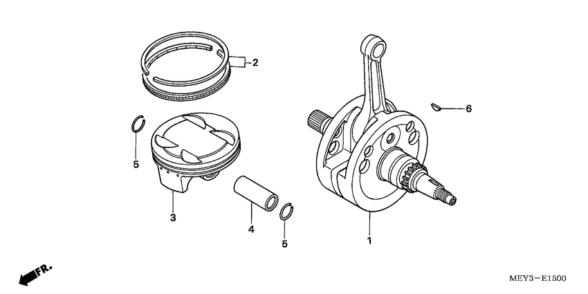Crankshaft/piston