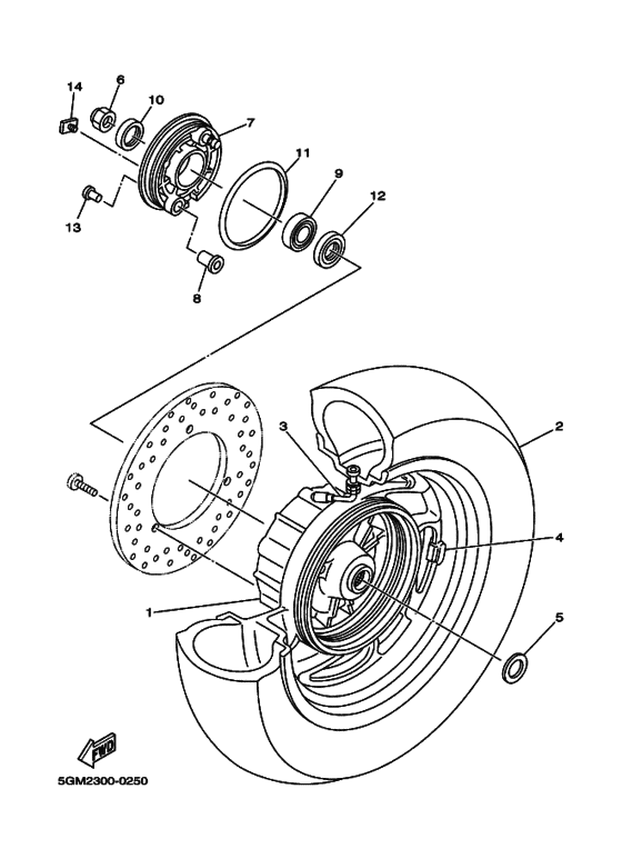 Rear wheel complete assy