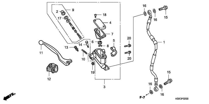 Fr. brake master cylinder