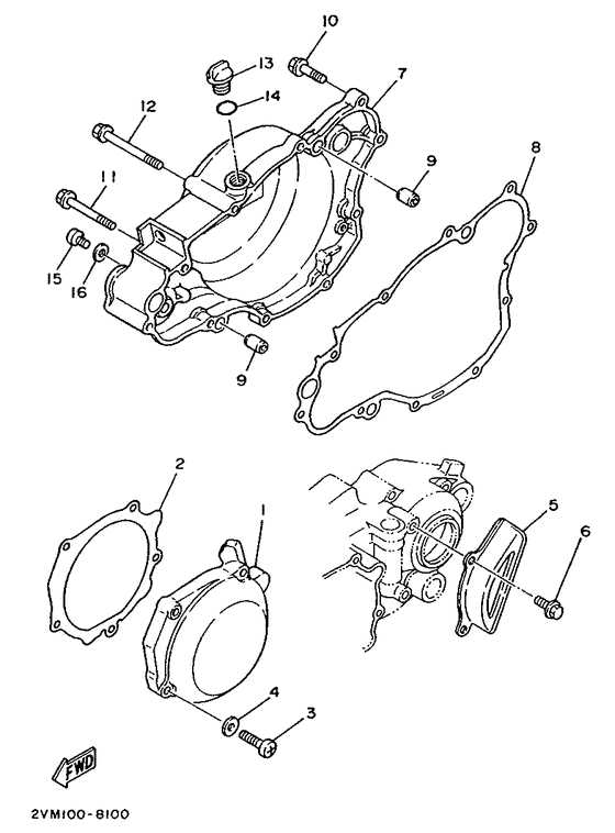  Крышка картера двигателя