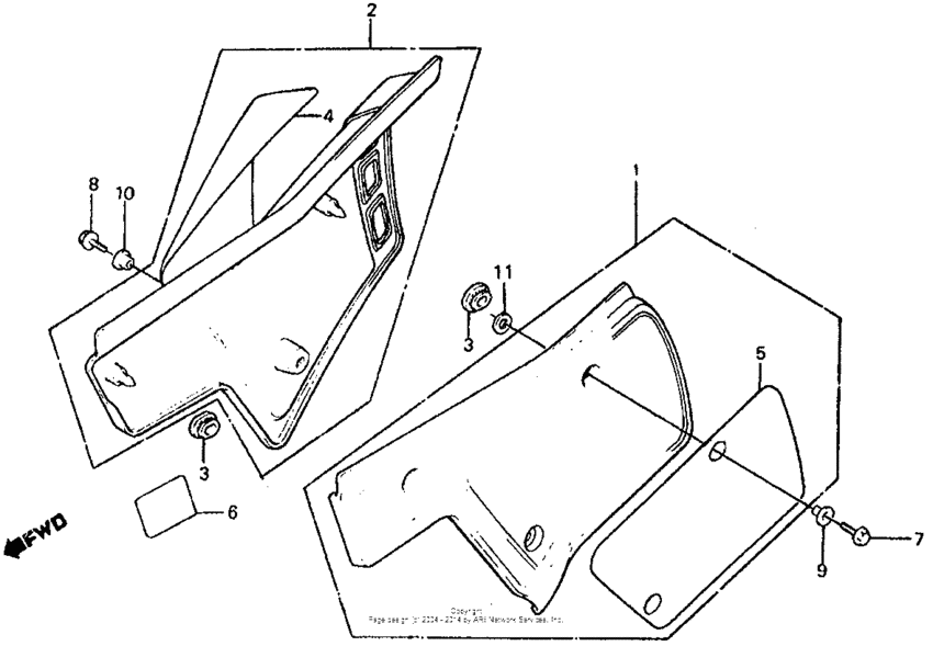XR500R Side cover 83-84