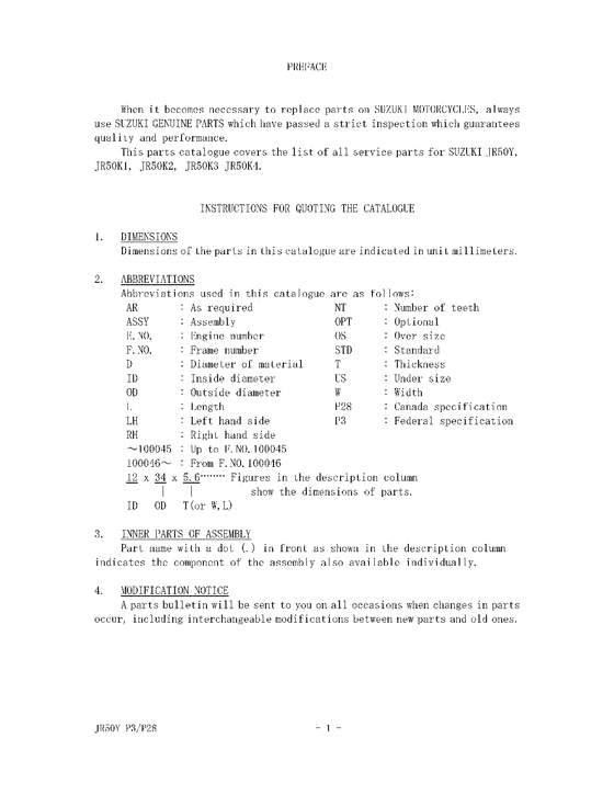 JR50 Catalog preface