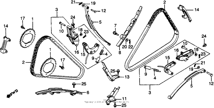 VF750F Cam chain + tensioner