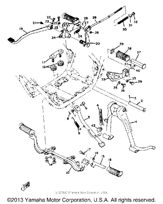 Stand - foot rest - brake pedal