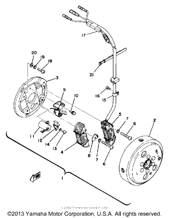 Flywheel magneto