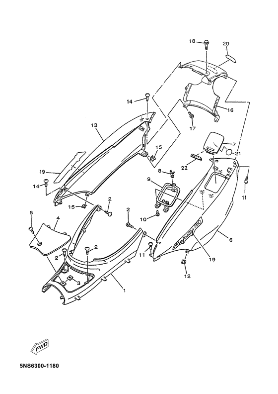 YP150D Боковые обтекатели