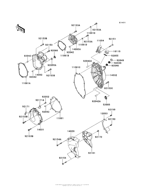 ZX636 Крышки двигателя