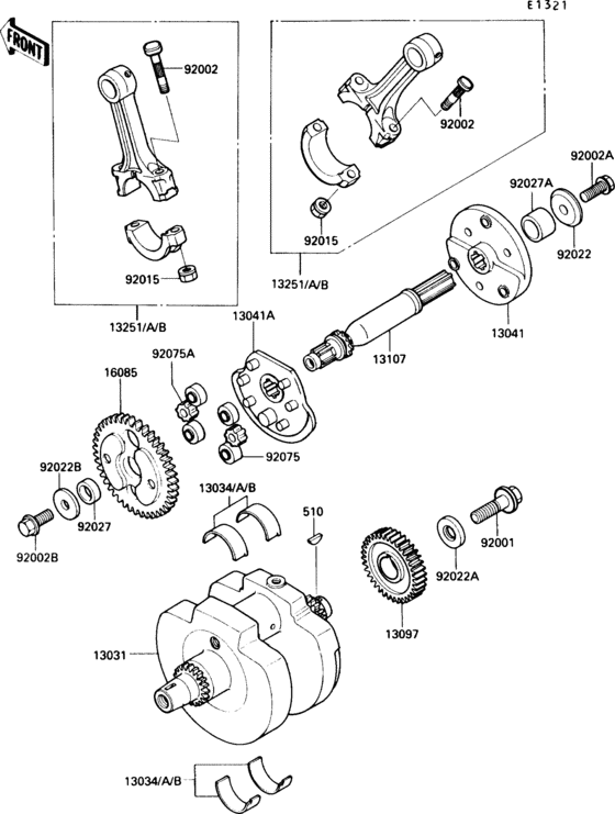 VN750 Коленвал