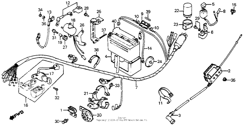 Wire harness + horn