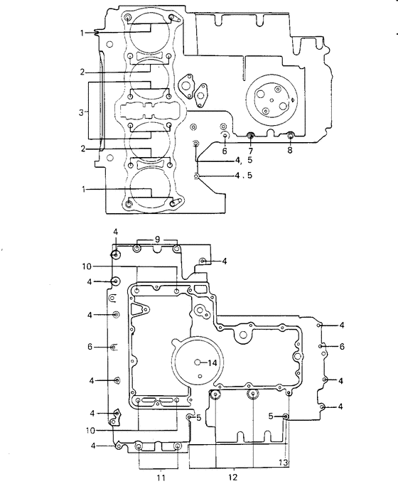 Crankcase bolt & stud pattern