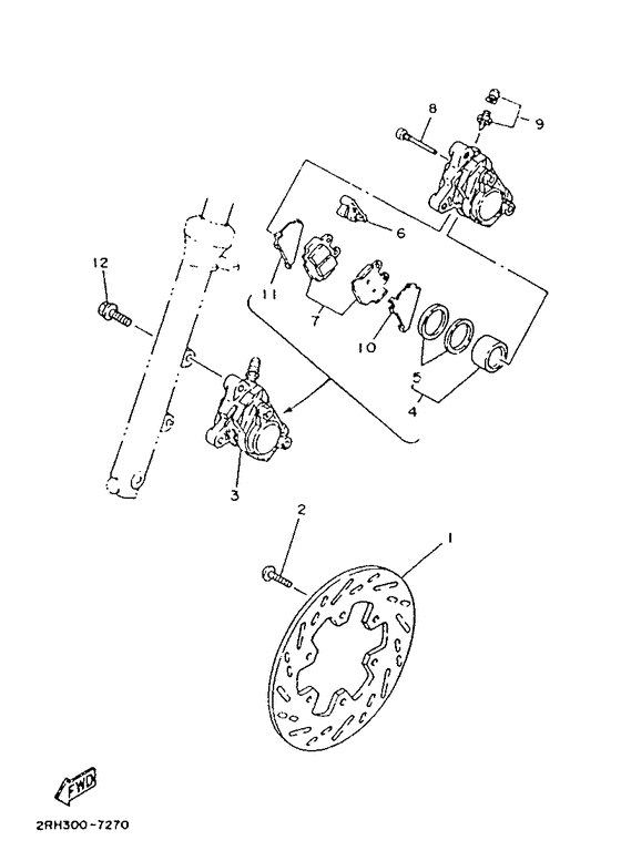 TZR125 Freno delantero