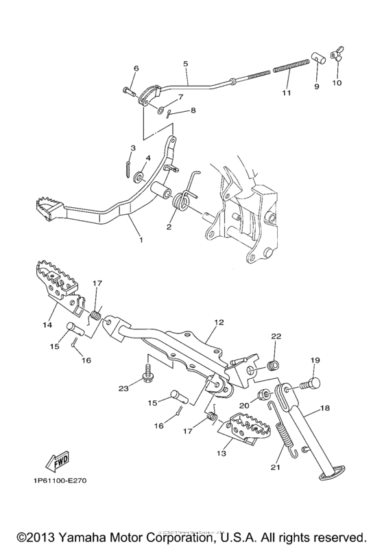 TTR50EV Подножки