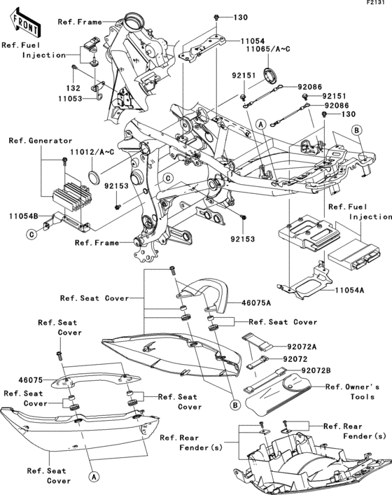 Frame fittings(-jkaex650aaa022143)