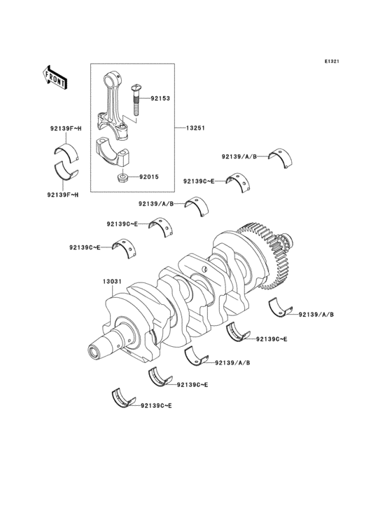 ZX600 Коленвал
