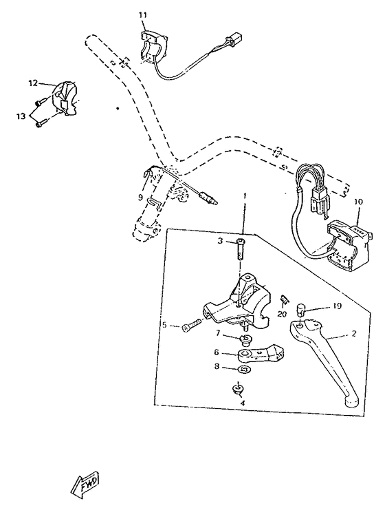 Handle switch. lever