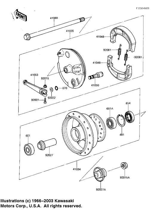 Front hub/brake