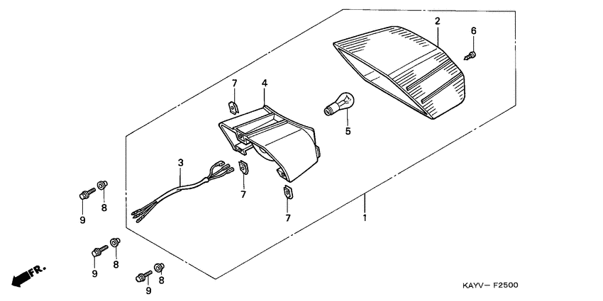 NX125 Taillight unit ass`y