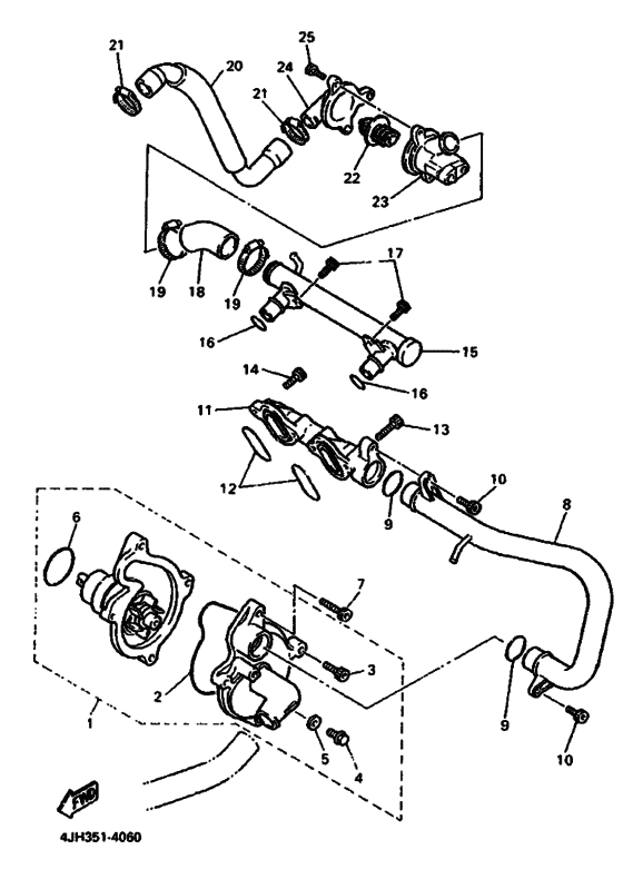 YZF600R YZF600RH Водяная помпа