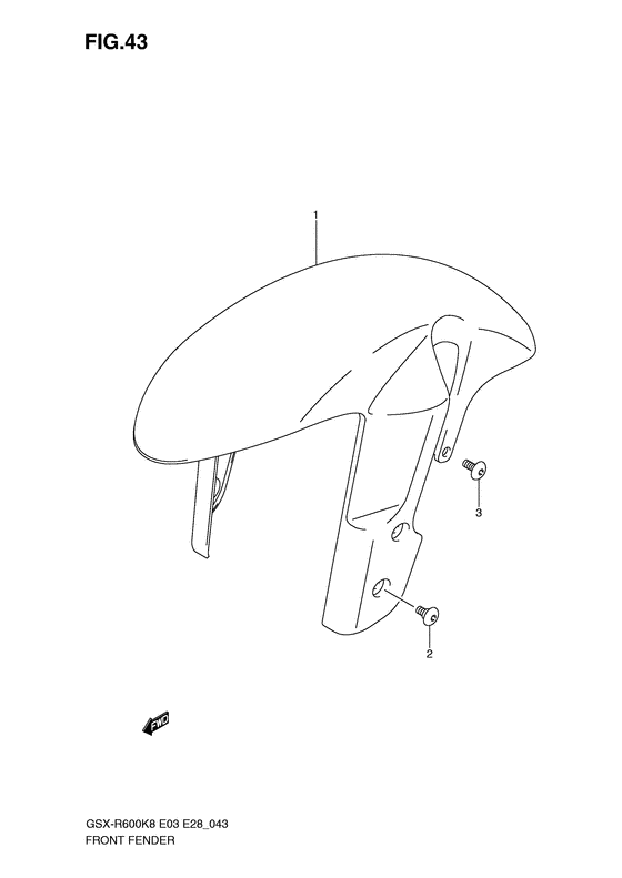 GSX-R600 Переднее крыло