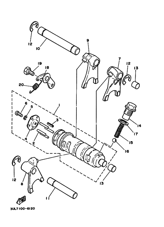 Shift cam & fork