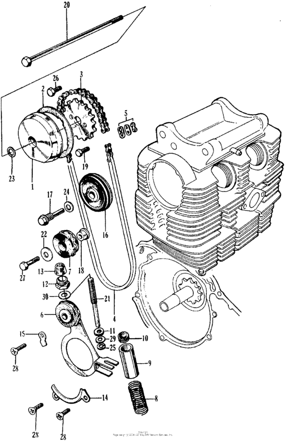 Cam chain + cam chain tensioner