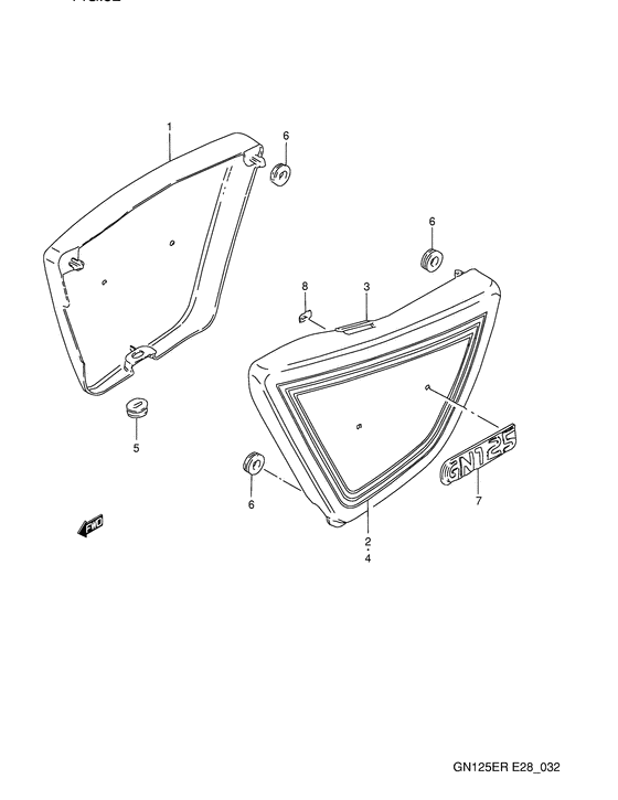 GN125 Обтекатель задний