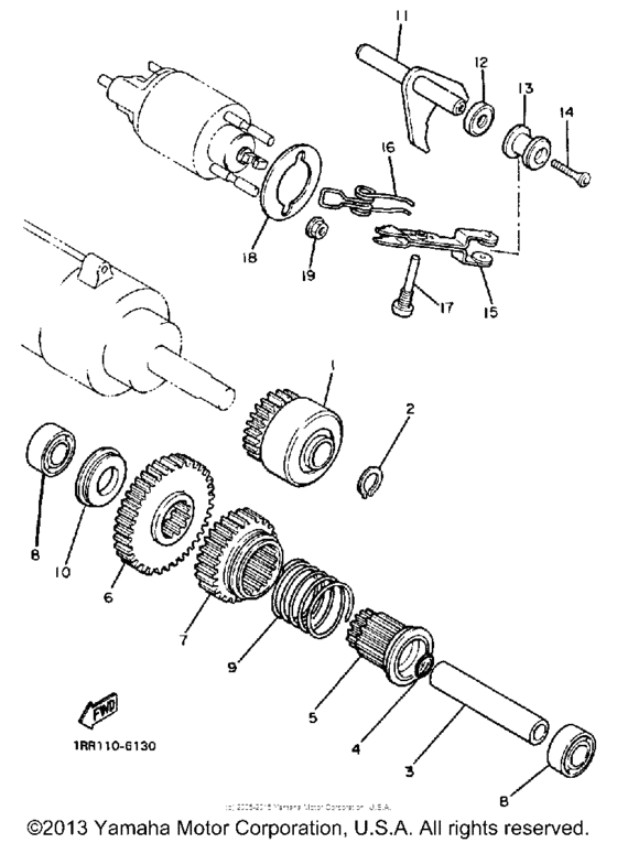 XV1100U Муфта стартера