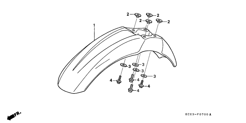 XR250R Переднее крыло