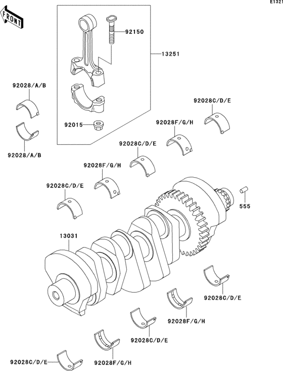 ZX750 Коленвал