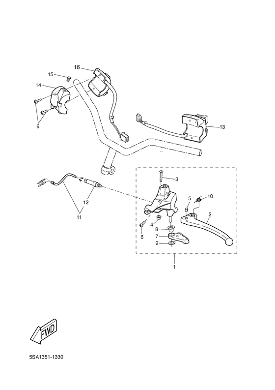 Handle switch. lever