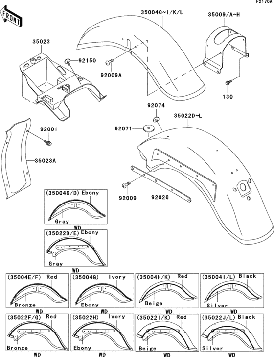 VN800 Fenders(1 / 2)(vn800-b4 / b5)