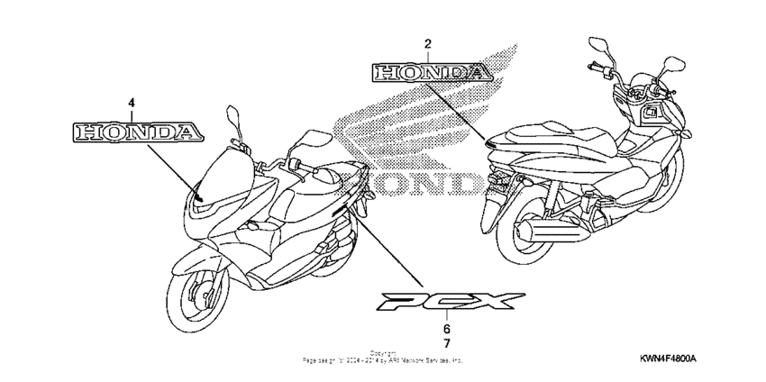 PCX125 Mark + emblem