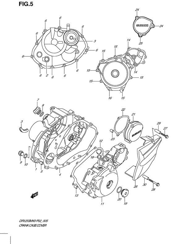 DR125 Crankcase  cover