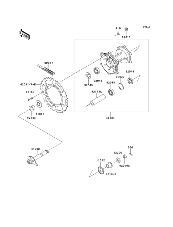  Задняя ступица колеса
