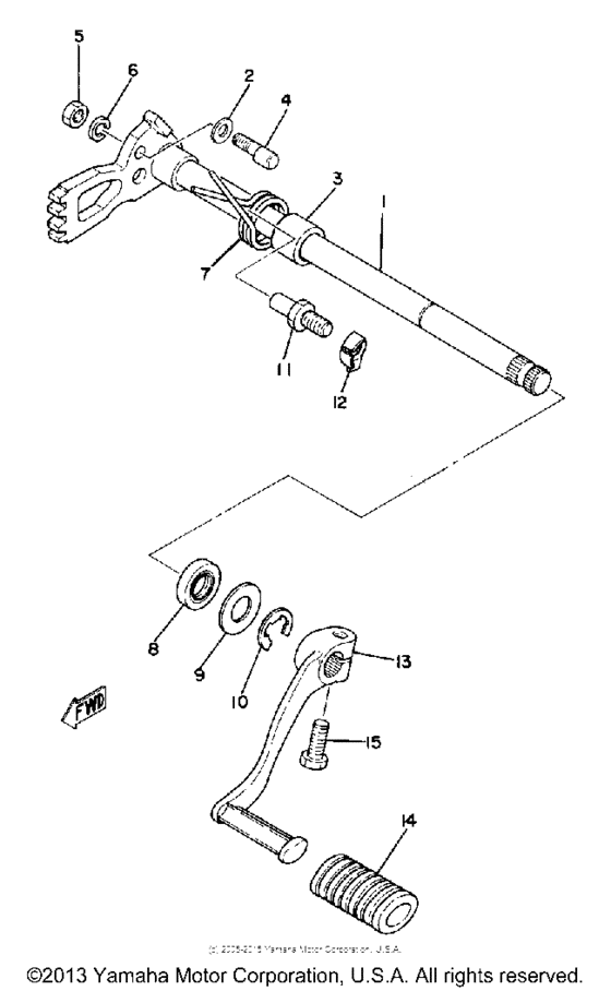 Shift shaft pedal