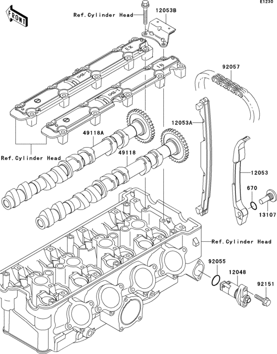 ZX900 Распред вал