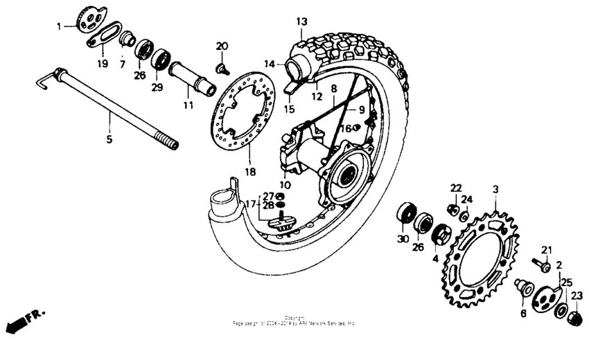 Rear wheel 91-92