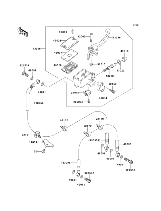 Front master cylinder(a7f/a8f)