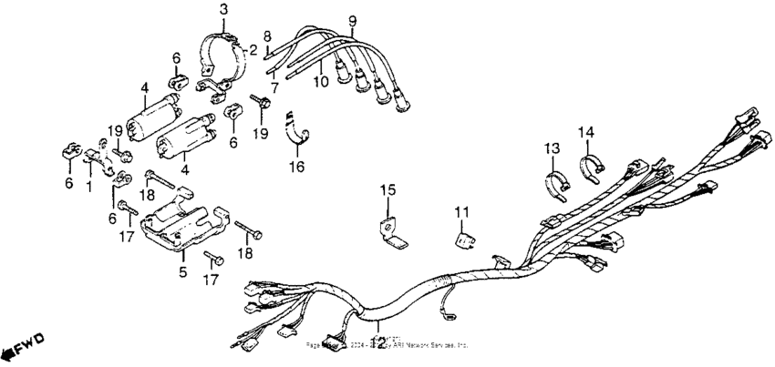 Wire harness + ignition coil + rectifier
