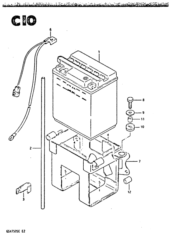GSX750 Аккумулятор