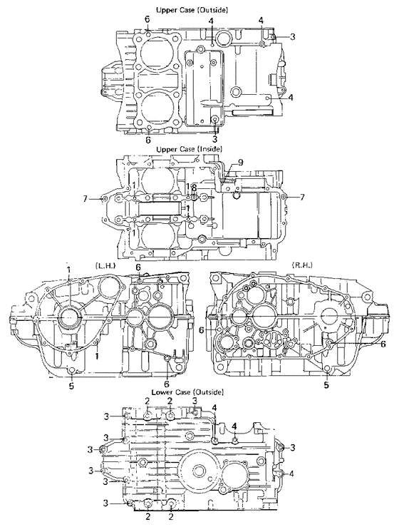 Crankcase bolt & stud pattern