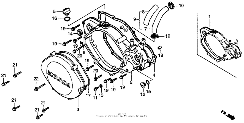Right crankcase cover 87-89