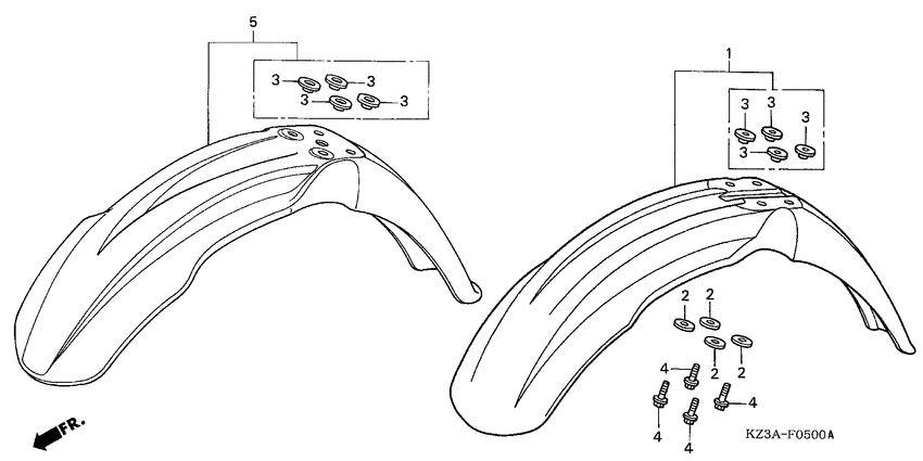 CR125R Переднее крыло