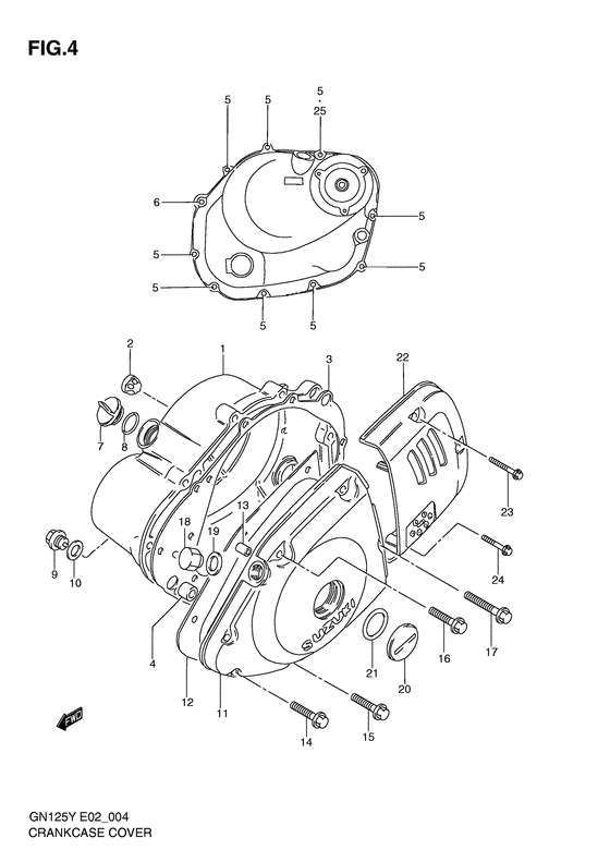 Crankcase cover ass`y  (v