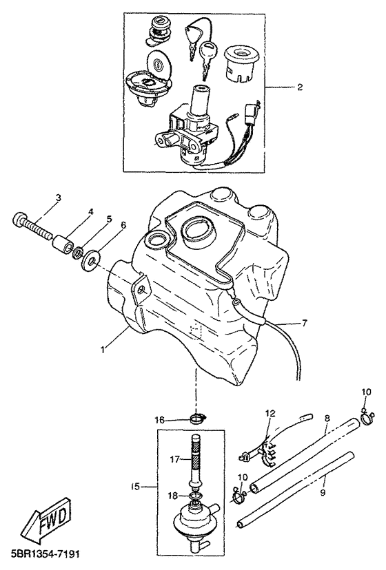 YQ50 Топливный бак