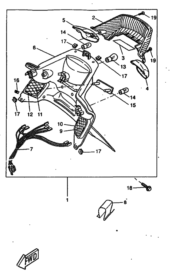 CW50RS Taillight unit ass`y