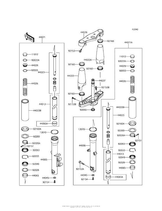 VN900 Передняя вилка