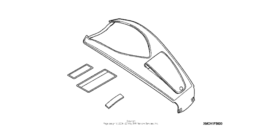 VTX1800C Tank belt (leather) (plain)